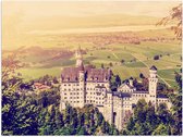 Poster (Mat) - Kasteel in Groen Landschap - 40x30 cm Foto op Posterpapier met een Matte look