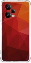 Shockproof Case geschikt voor Xiaomi Redmi Note 12 Pro Plus Polygon Red