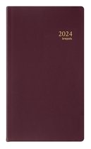 Brepols Agenda 2024 • Interplan NL • Seta PVC • uitneembaar ABC • 9 x 16 cm • spiraal • Bordeaux