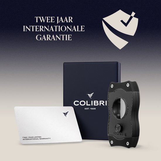 Coupe-cigares Colibri V-Cut - Coupe en V profonde de 7 mm - Pour les cigares jusqu'à 60+ Taille de bague - Motif diamant luxueux - Ouverture à ressort - Comprend une boîte cadeau élégante