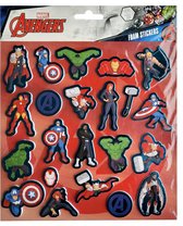Marvel Avengers - Autocollants en mousse 22 pièces avec effet métallique - artisanat - anniversaire - cadeau - cadeau - Hulk - Captain America - Black Widow - Thor - Falcon - Iron Man - Hawkeye - Fury - Super-héros