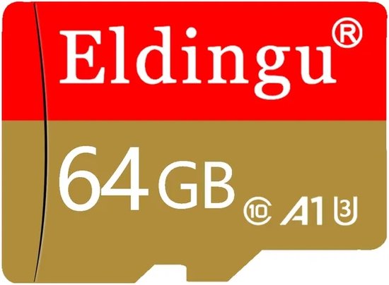 Eldingu Carte mémoire 64 Go A1 Class10 Carte SD pour téléphones portables  Ordinateurs