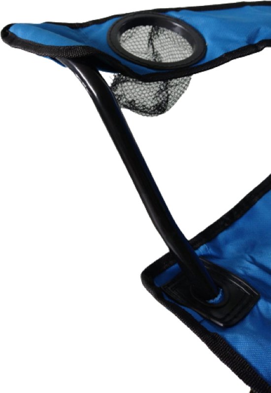 Campingstoel - Blauw - Vouwstoel - Vissersstoel - Viskrukje - Kampeerstoel - Klapstoel - Buiten - draaggewicht 100kg - Opvouwbare stoel — afbeelding 3