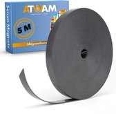 ATWAM Magneetstrip 5 Meter Lang - Magneetband - Magneetband Whiteboard - Whiteboard Planner - Magneten