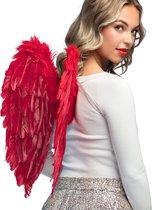 Boland - Engelenvleugels rood (50 x 50 cm) Rood - Volwassenen - Vrouwen - Duivel - Halloween en Horror- Feeën, Elfjes en Engeltjes- Fantasy