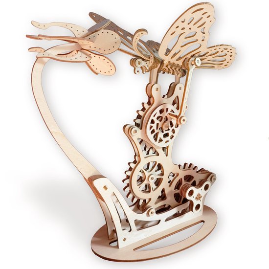 ACROPAQ - Puzzles 3D Papillons en Bois - Kit de Maquette Mécanique Adultes  - Sans