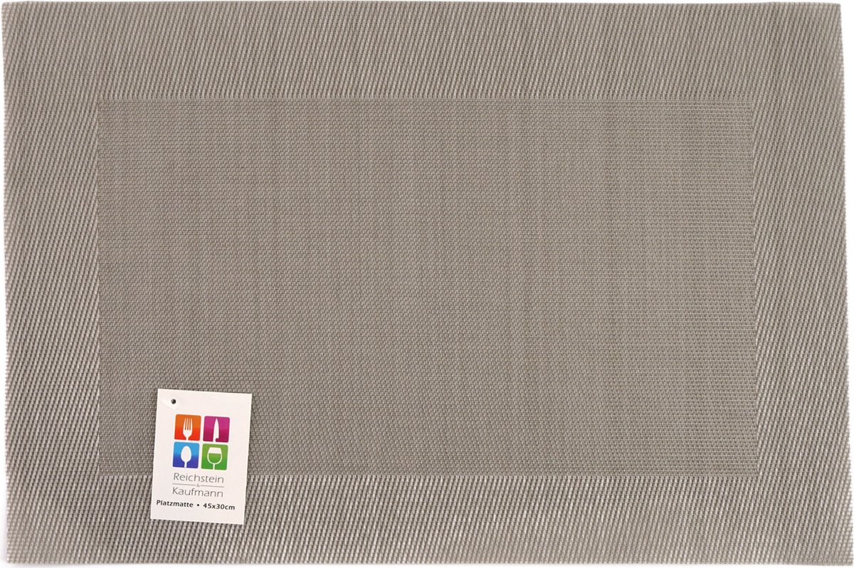 Placemats Hampton - 1x - taupe - PVC - 30 x 45 cm