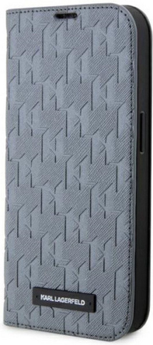 Karl Lagerfeld Saffiano Monogram Book Case - Geschikt voor Apple iPhone 14 Pro Max (6.7