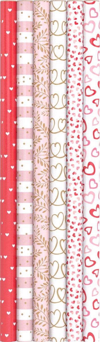 60 Rollen liefde inpakpapier, 70 x 200cm – Cadeau Papier Inpak Feest Verjaardag Love Hartjes