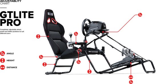 Next Level Racing GT Lite Pro - Racestoel Cockpit - Opvouwbaar & Licht - Versnellingspookhouder van Next Level Racing — afbeelding 4