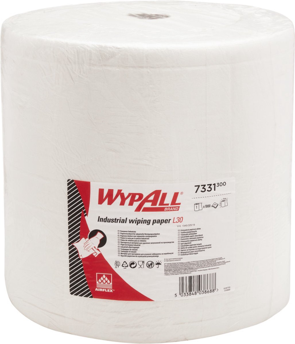 Goedkoopste WYPALL Poetsdoek L30 38 x 37 cm (B x L) Airflex - Wit