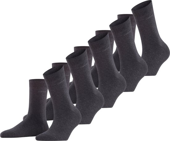 Esprit Solid 5-Pack duurzaam organisch katoen multipack sokken dames grijs - Maat 36-41
