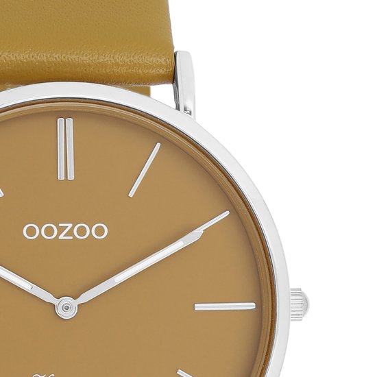 OOZOO Vintage series Zilverkleurige OOZOO horloge met olijf