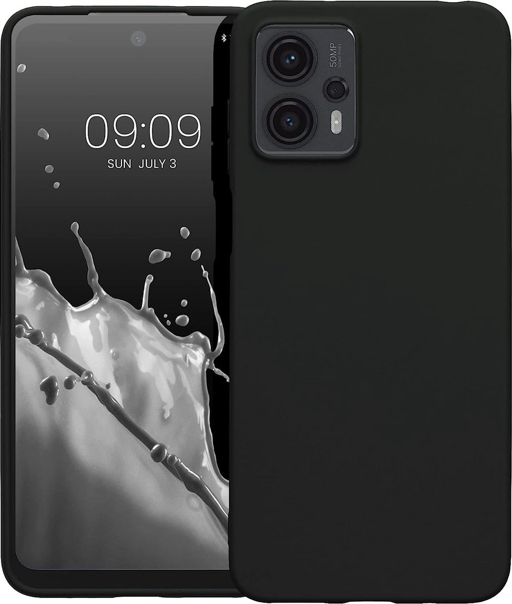Casemania Hoesje Geschikt voor Motorola Moto G13 - G23 - G53 Zwart - Siliconen Back Cover