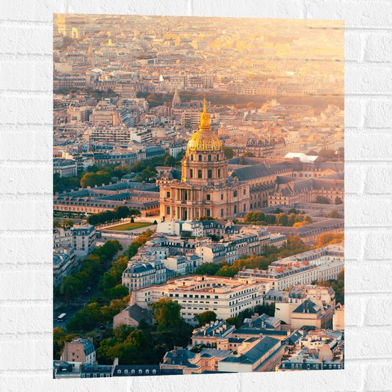Muursticker - Groot Hôtel National des Invalides, Parijs, Frankrijk - 60x80 cm Foto op Muursticker