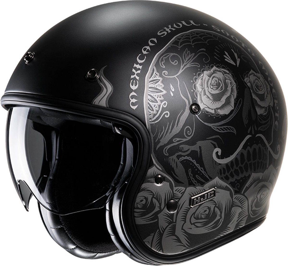 Hjc V31 Desto Black Grey Mc5Sf Open Face Helmets M - Maat M - Helm