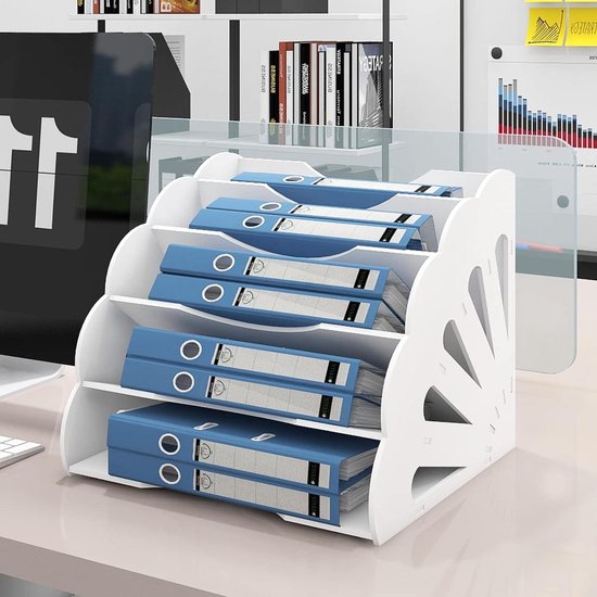 Brievenbak Bureau Organizer Wit - 5 Sectoren Kantoorbenodigdheden ...