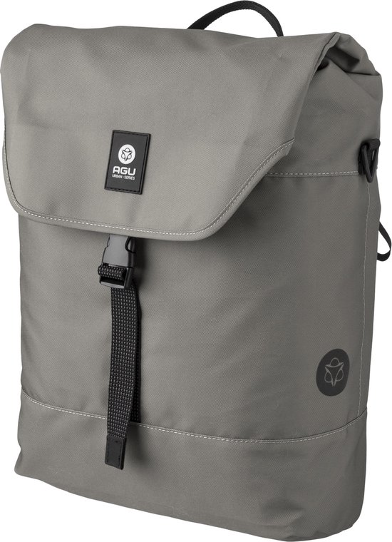 AGU DWR Enkele Fietstas Urban Click'nGo - Grijs - 17L - Waterafstotend - Makkelijk afneembaar