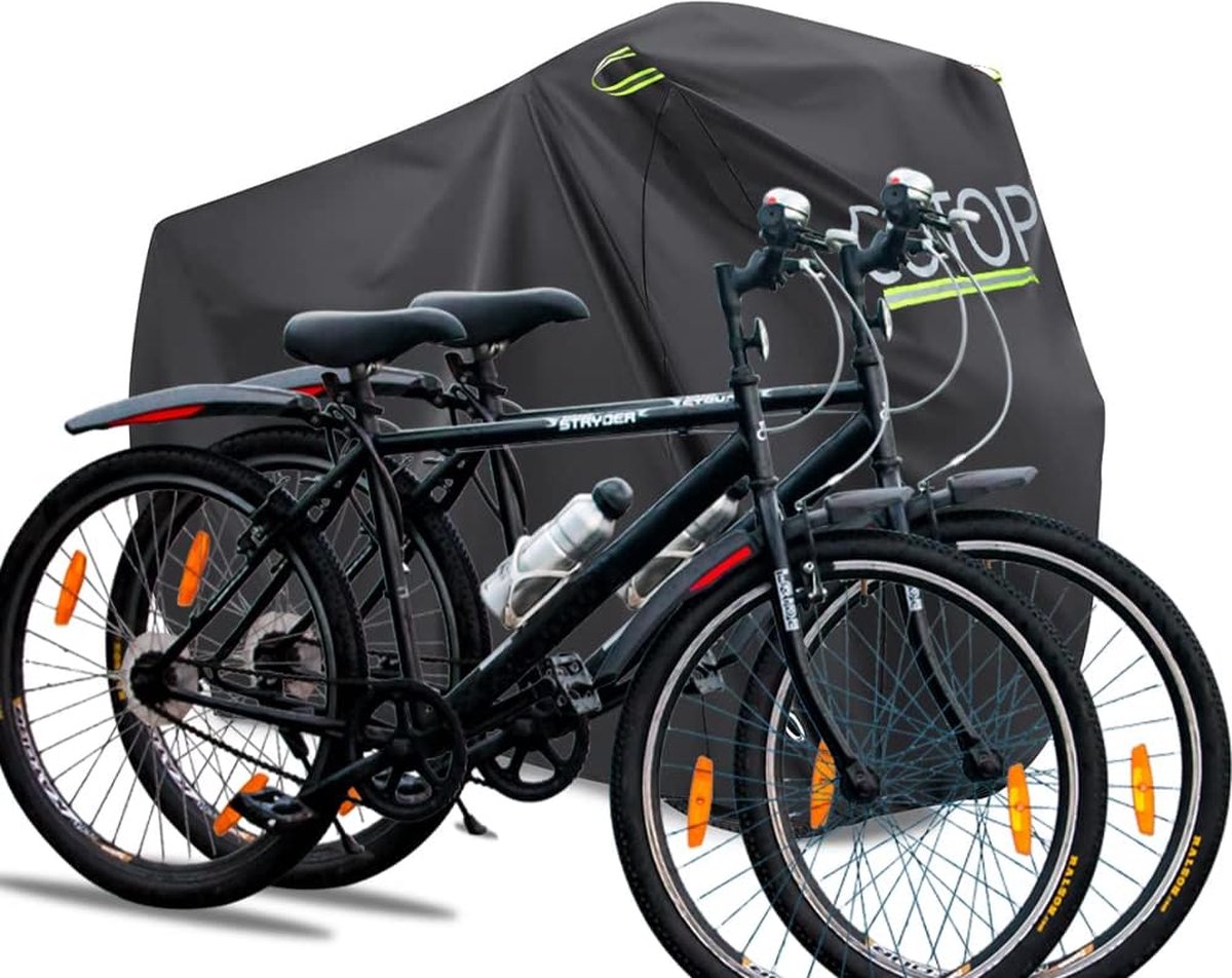 Fietshoes Heavy Duty 210T/210D - Waterdicht en UV-Bescherming - Voor Mountainbikes, Racefietsen, Trailfietsen, Elektrische Scooters - Met Vergrendelbare Gaten - Bescherming tegen Stof en Regen - Geschikt voor 3XL