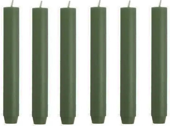 Cactula belles bougies de dîner rustiques de couleur rose poudré 6 pièces 25 cm