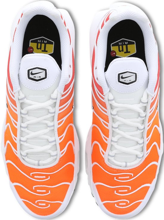 nike air max plus orange and white