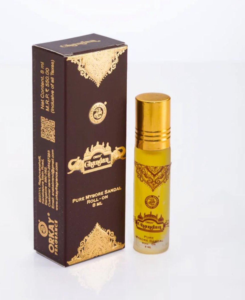 Goedkoopste Pure Mysore Sandalwood Oil Perfume Roll-on 8 ml = Mysore Sandalwood - Sandalwood Perfume - Sandalwood Pure Oil - Sandalwood Roll-on