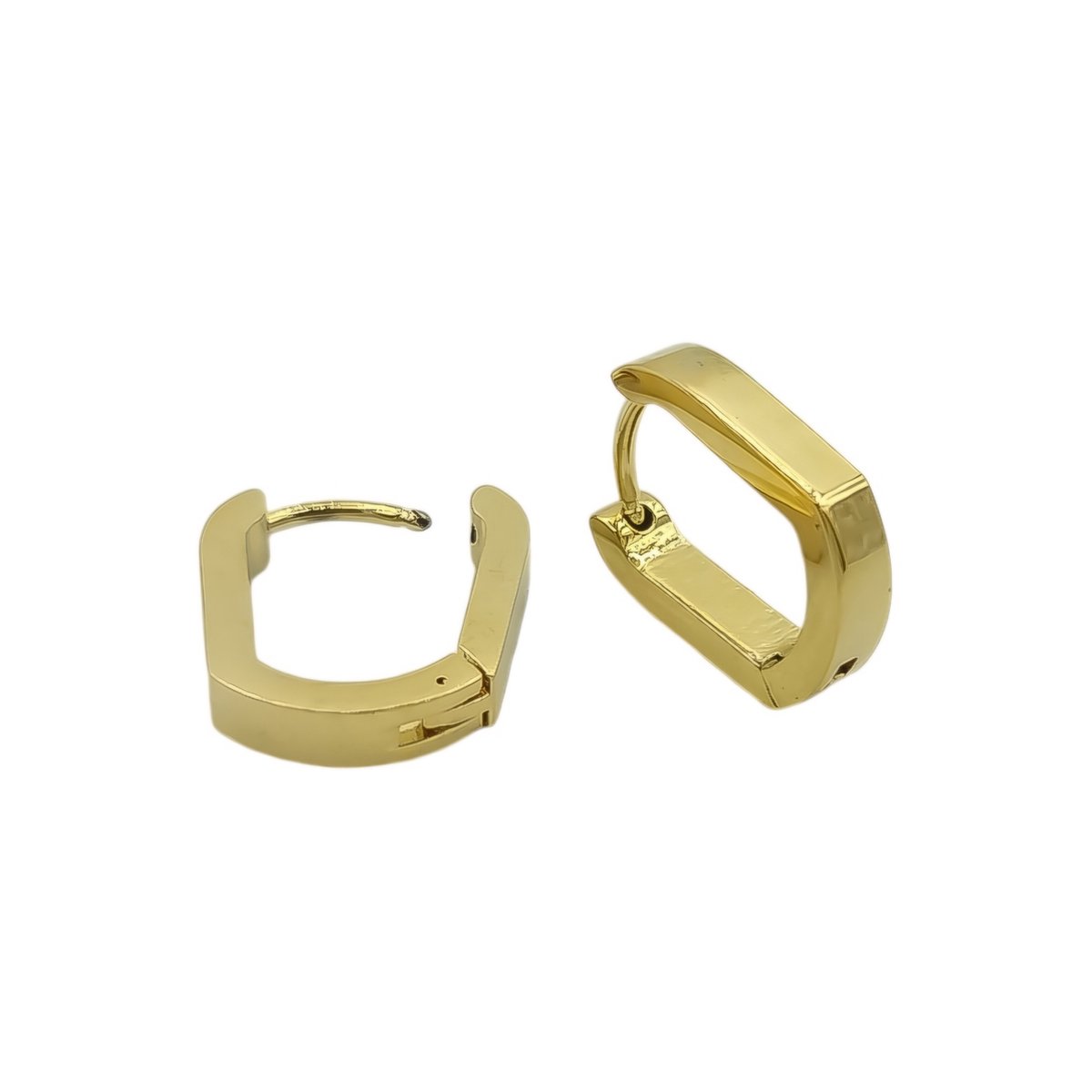 Oorbellen paperclip - Premium gold-plated staal - Goudkleurig
