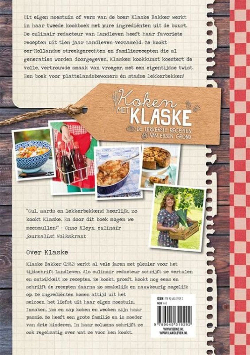 Koken met Klaske - back cover