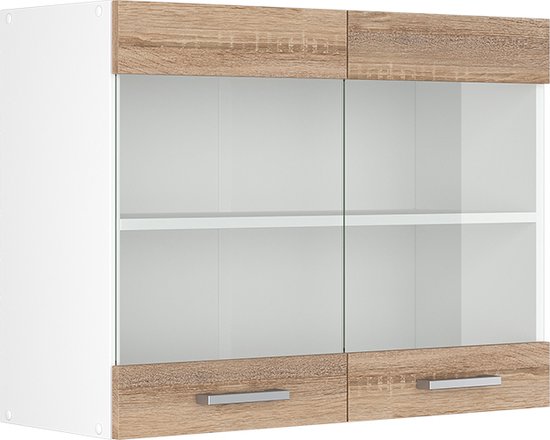 Wandkast met schuifdeuren walnoot 1240x300mm