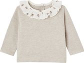 Robe Bébé Fille En Tricot 100% Coton - Col Fleuri Et Boutons Dans Le Dos - Vertbaudet