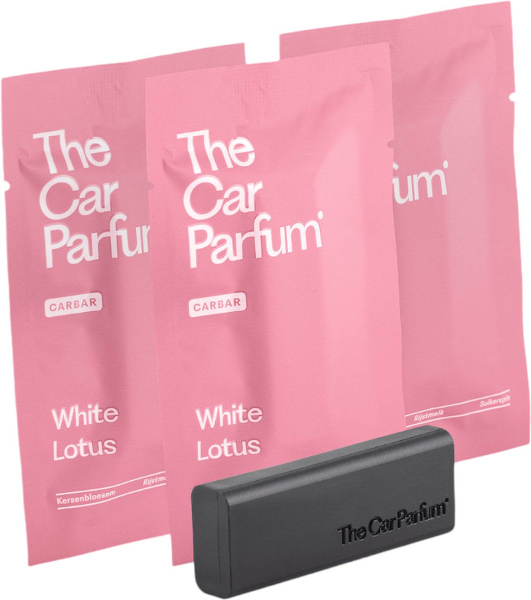Goedkoopste The Car Parfum Auto Parfum - 3 Navullingen - Auto Geur Met Houder - The CarBar - Auto Geurverfrisser - White Lotus Set