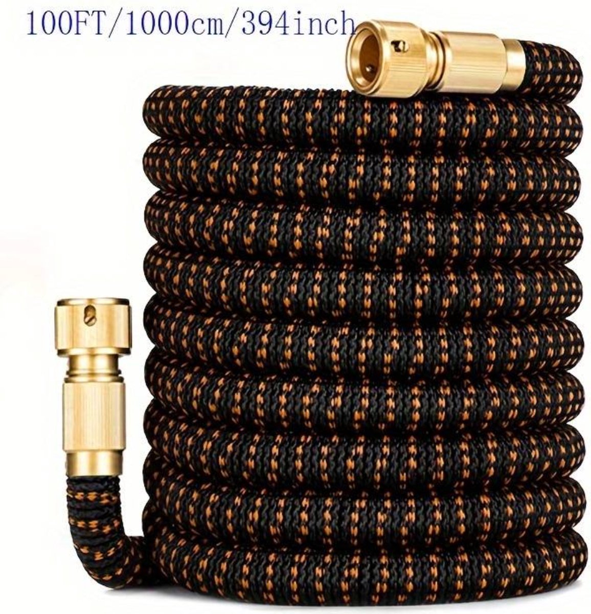 Bovista Tuinslang Flexibel - Tuinslangen - Haspel - Spuitpistool - 30 Meter - Bruin