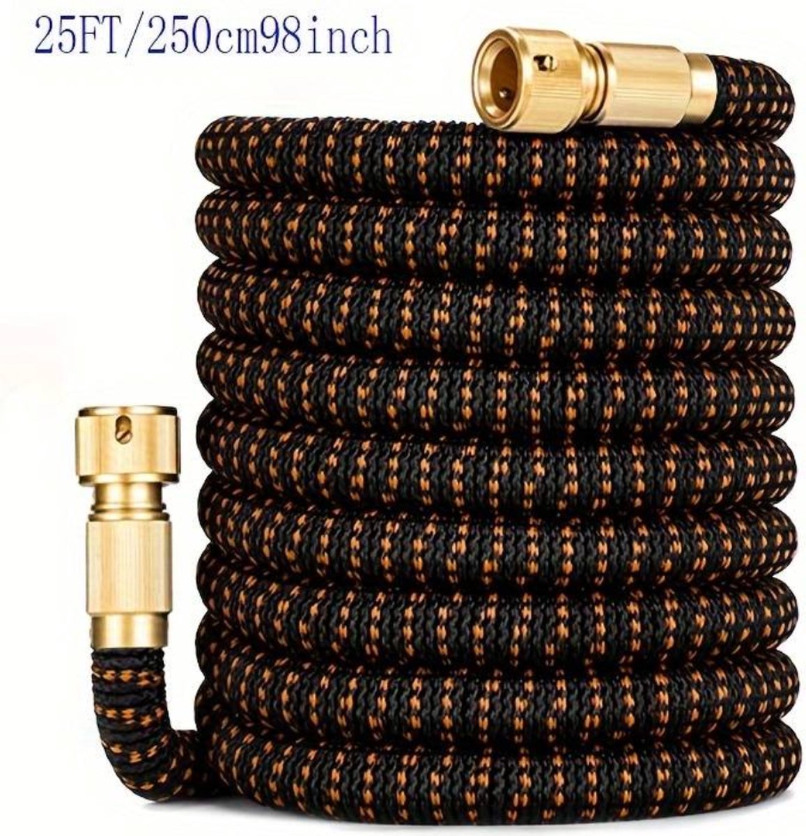 Bovista Tuinslang Flexibel - Tuinslangen - Haspel - Spuitpistool - 7.5 Meter - Bruin