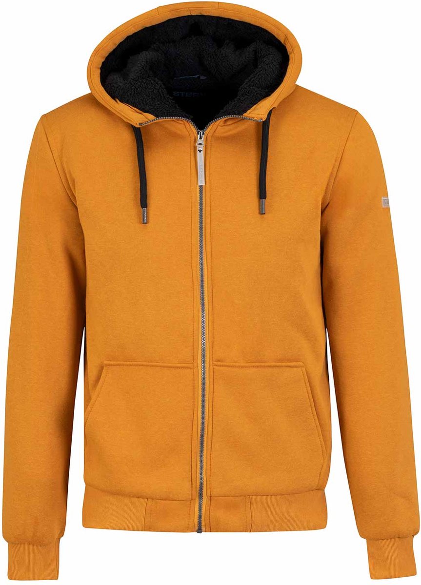 STØRVIK Kenny Sweatvest Heren Teddy Gevoerd Hoodie – Okergeel Donkergeel