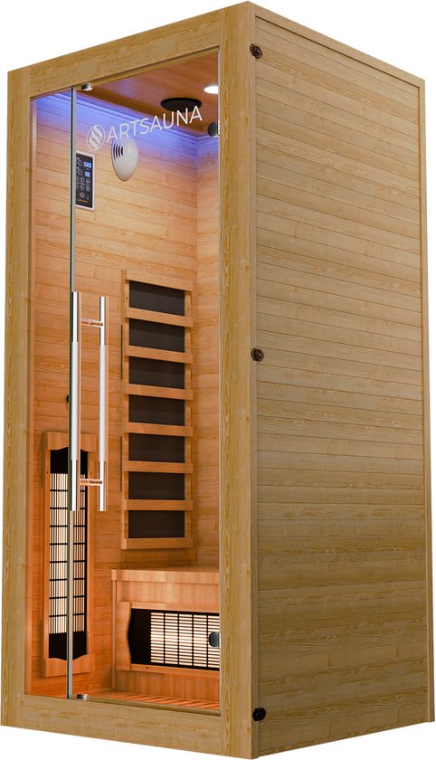 Foto: Juskys infraroodkabine sauna kiruna 90 premium 190 x 90 x 90 cm incl led bluetooth radio