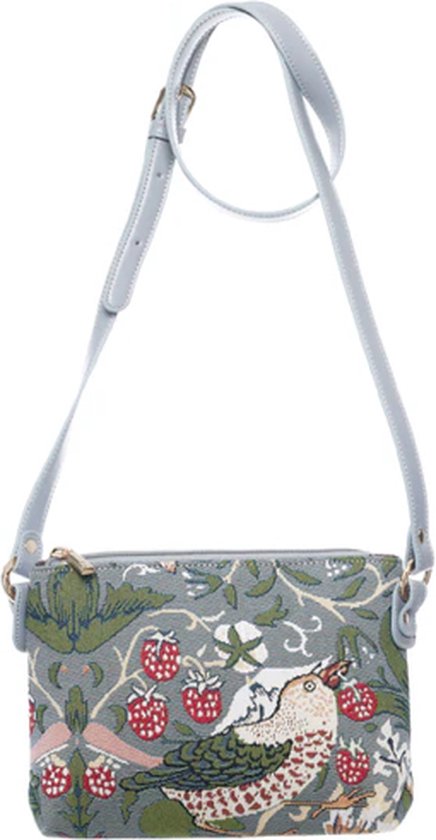 Sac bandoulière - Strawberry Thief Grey - Grijs - William Morris