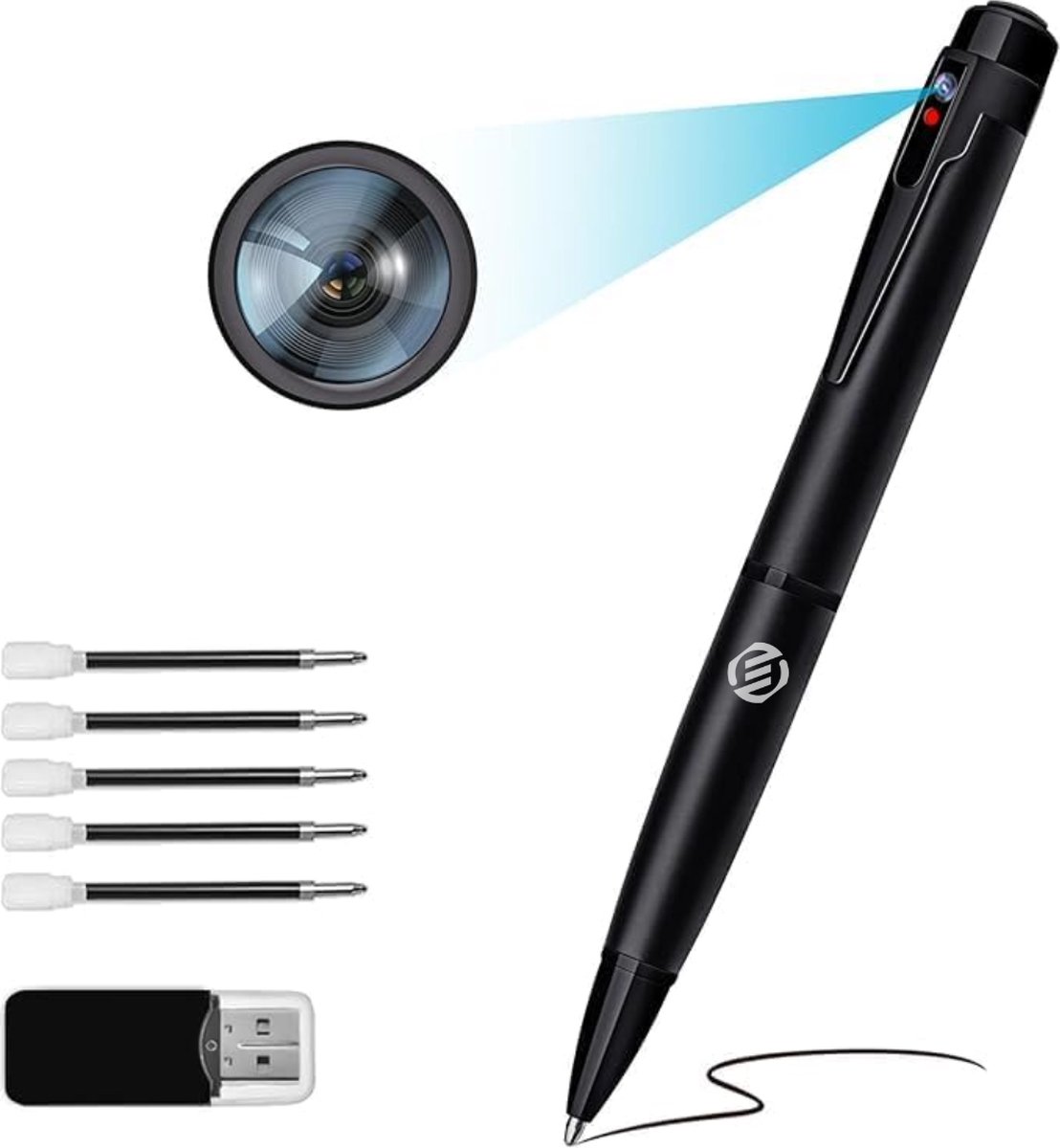 Equivera Spy Camera - Spycam - Mini Bewakingscamera - Kleine Camera - Verborgen Camera - Spionage - Voor Thuis, Kantoor, Auto