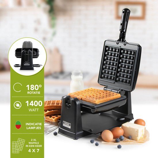 DOMO DO9224W Roterend Wafelijzer - Rechthoekige wafels 4x7 - 1400W van Domo — afbeelding 2