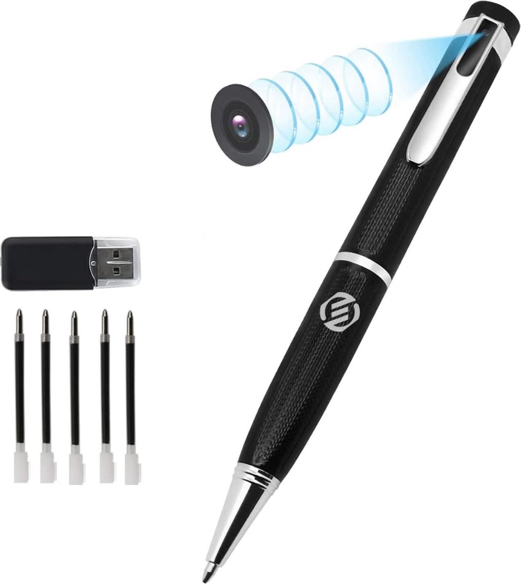 Equivera Spy Camera - Spycam - Mini Bewakingscamera - Kleine Camera - Verborgen Camera - Spionage - Voor Thuis, Kantoor, Auto