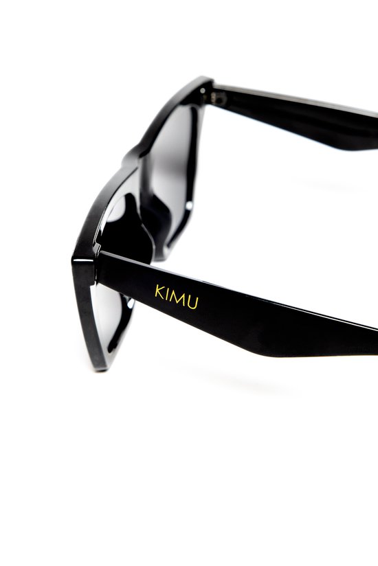 KIMU Cat Eye Groot Vierkant Zonnebril - Zwart Montuur - Zwarte Glazen - Oversized Kat Tijger Vlinderbril Retro Kattenoog Vleugels Hollywood Festival van KIMU — afbeelding 3