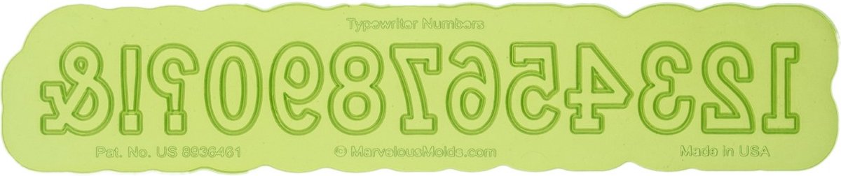 Marvelous Molds Silicone Mal - Typewriter Numbers Flexabet™