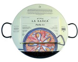 Paella Starters Kit - Finca La Barca - Eenvoudig, snel en authentiek - Goed voor 4 servings - Paella Pan - 300 gram Paella rijst - Kruidenmix - Olijfolie