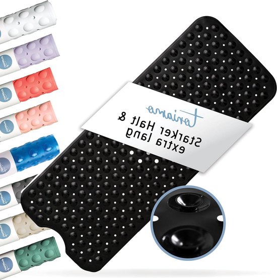 Rutschfeste Badewannenmatte 100x40cm - Antischimmel & Starke Saugnäpfe