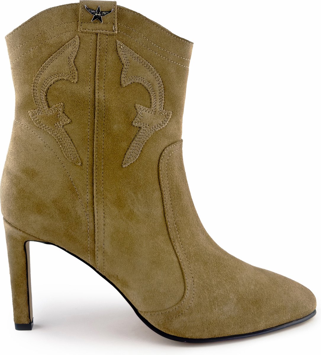 Asadlie Blair Camel Leren Enkellaarzen Maat 39