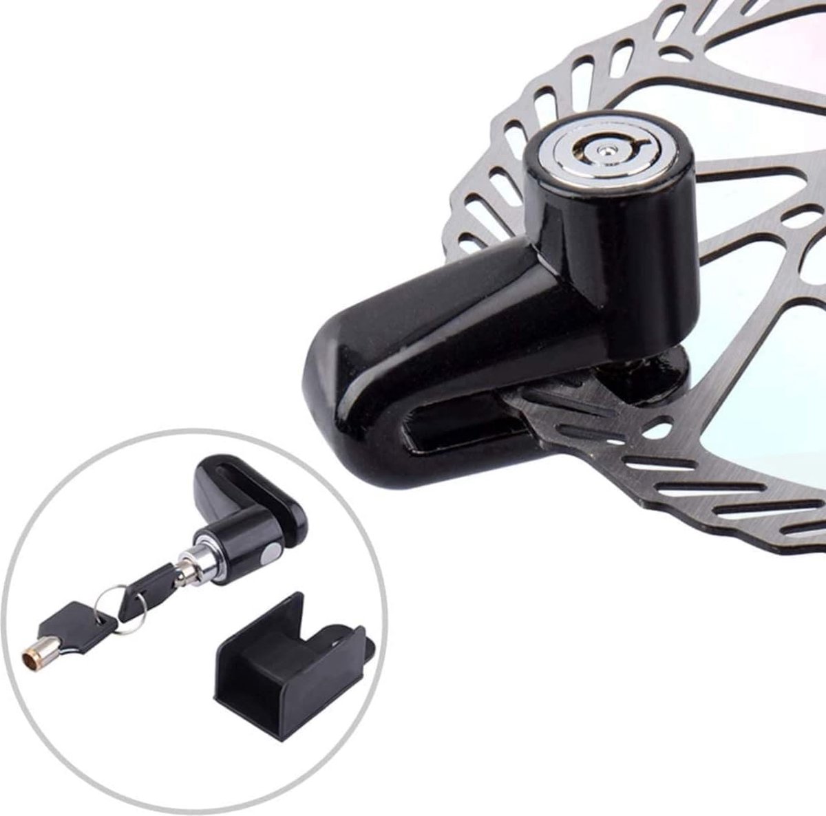 Remschijf slot - Elektrische step slot - Geschikt Voor xiaomi M365 - Met houder en stalen kabel - met opberg houder - Elektrische step Slot Accessoires - Slot voor remschijf - Motorslot - Diefstalbeveiliging - met herinneringskabel – foto 3