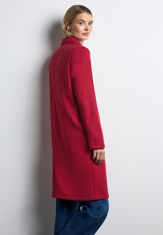 Manteau à revers douillet Street One - Veste femme - rouge tapis - Taille 38