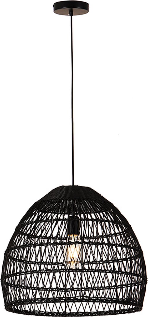 Olucia - ROSA - Hanglamp - Zwart - Vorm: Ovaal