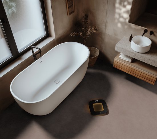 HoMedics Glo 100 Weegschaal met Led Verlichting - Digitale Personenweegschaal - Tot 180 KG - Duurzaam design - Motion Verlichting - SCLB100 - Zwart