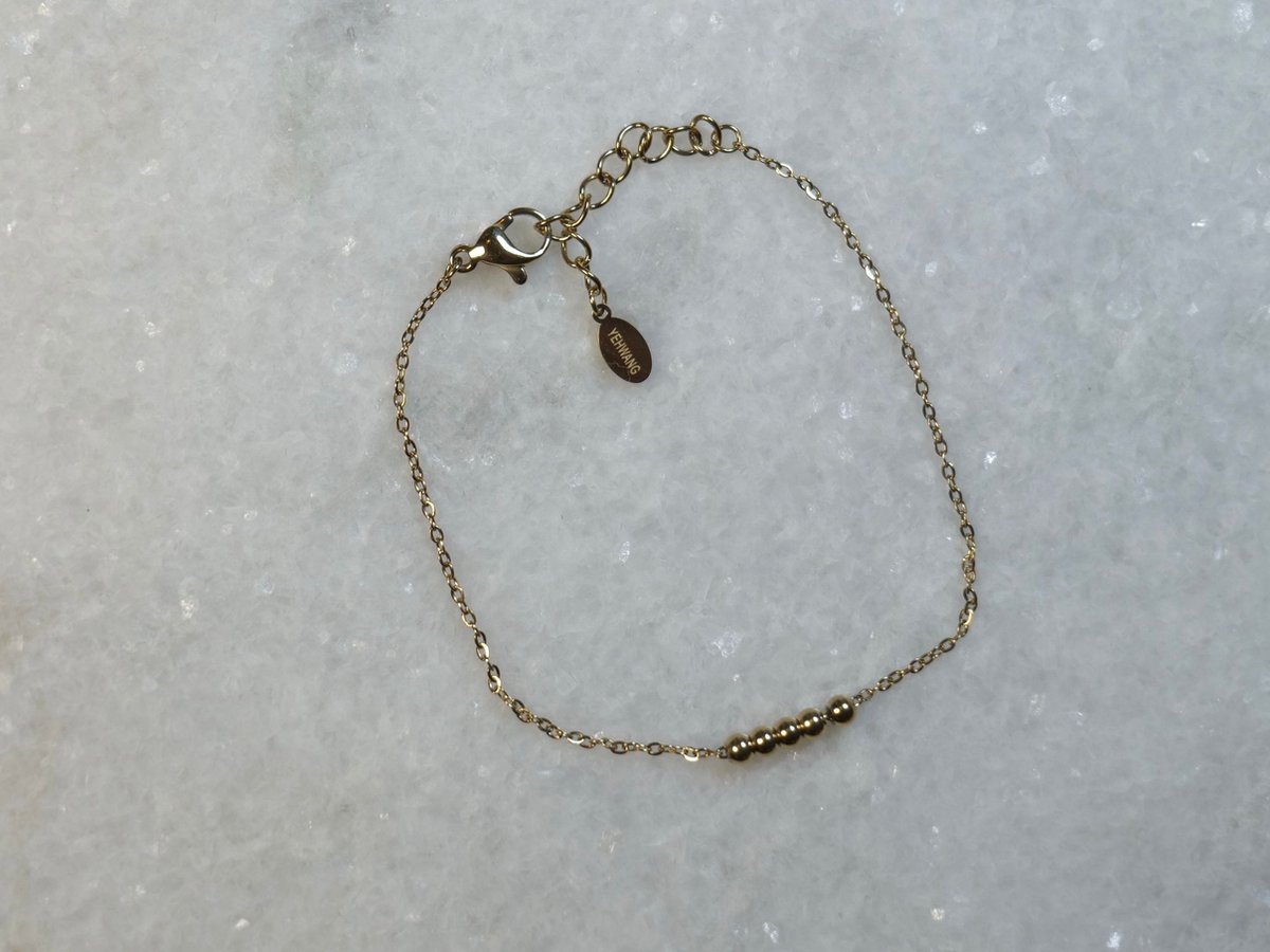 Armband bolletjes goud