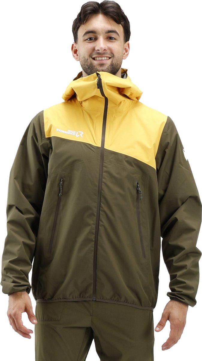 Rock Experience GREAT ROOF HOODIE Heren Outdoorjas Hardshell Jas Olijf
